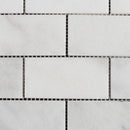 White Carrara Marble 2x4 Polished Mosaic Tile