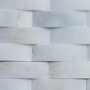 White Carrara Marble Curve Honed Mosaic Tile