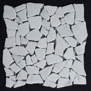 White Carrara Marble Pebbles Tumbled Mosaic Tile