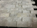 White Carrara Marble 1x2 Split Face Mosaic Tile