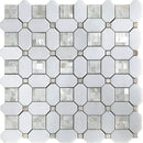 ALASKA ALASKAN PEARL Thassos/Shell Mosaic Tile.