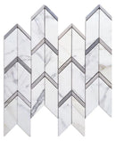 Arrow Sky 12x12.75 Calacatta Gold and Palissandro Blue Marble.