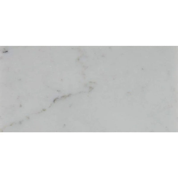 Asian Statuary (Oriental White) Marble 4x12 Honed Tile.