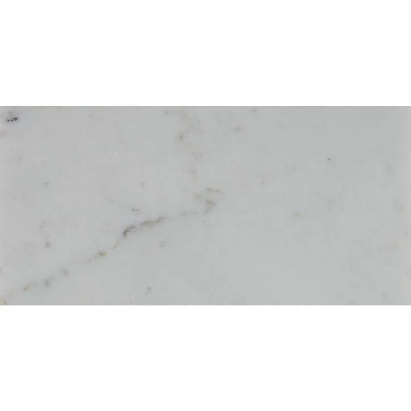 Asian Statuary (Oriental White) Marble 4x12 Honed Tile.