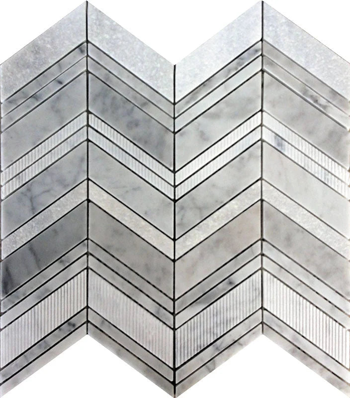 Bali Balian Carrara Bianco Carrara Mosaic Tile.