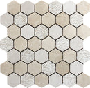 Bali Indi Crema Crema Marfil Mosaic Tile.