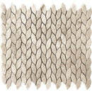 Bali Leaf Crema Crema Marfil Mosaic Tile.