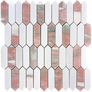 BERGEN Thassos, Norway Rose Mosaic Tile - stoneandtiledepot.com