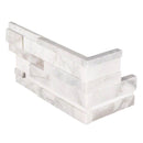 Calacatta Gold Marble 3D 6x18 Stacked Stone Ledger Corner.