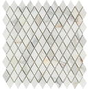 Calacatta Gold Marble Honed 1x2 Diamond Mosaic Tile.
