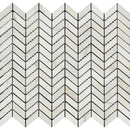 Calacatta Gold Marble Mini Chevron Polished Mosaic Tile.