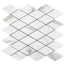 Calacatta Gold Marble Polished 2x3 Diamond Mosaic Tile - Onlinetileshop.com
