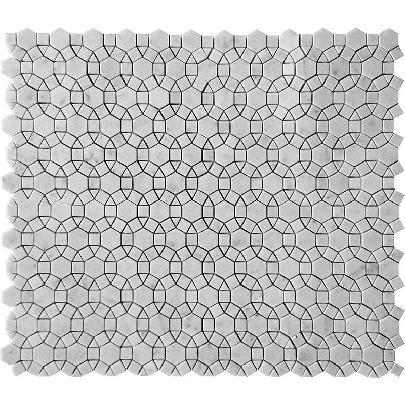 Dc Metro Woodley Park Bianco Carrara Mosaic Tile.