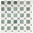 DERRY Mint Green, Thassos Mosaic Tile - stoneandtiledepot.com