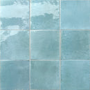 Dune Agadir Agua 5.8x5.8 Bright porcelain kitchen backsplash