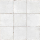 Dune Atlantique Blanc 8x8 porcelain tile floor installation
