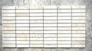 Ivory Travertine 1x4 Filled and Honed Mosaic Tile