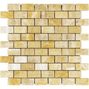 Honey Onyx 1x2 Polished Mosaic Tile.