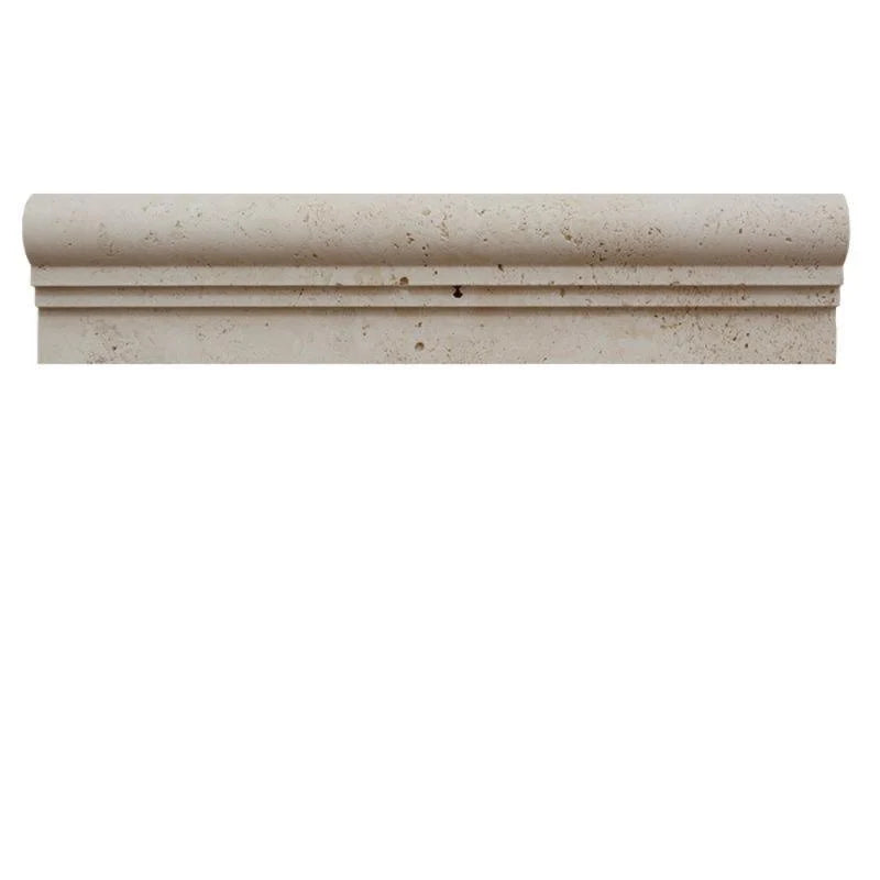 Ivory Travertine 2.5x12 2 Step Ogee-2 Liner.