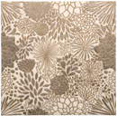 Close-up of Lidya Garden white marble mosaic tile by Mythology Tile showing light and shadow details on intricate pattern.