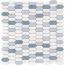 MYKONOS AMM0S Thassos, Blue Celeste, Azul Macauba Mosaic Tile.