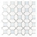 Mykonos Elia Thassos/blue Celeste Mosaic Tile.