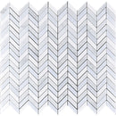 Mykonos Kalafati Thassos/bianco Carrara/blue Celeste Mosaic Tile.