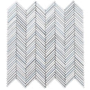 MYKONOS LIVADI Thassos/Carrara/Blue Celeste Mosaic Tile.