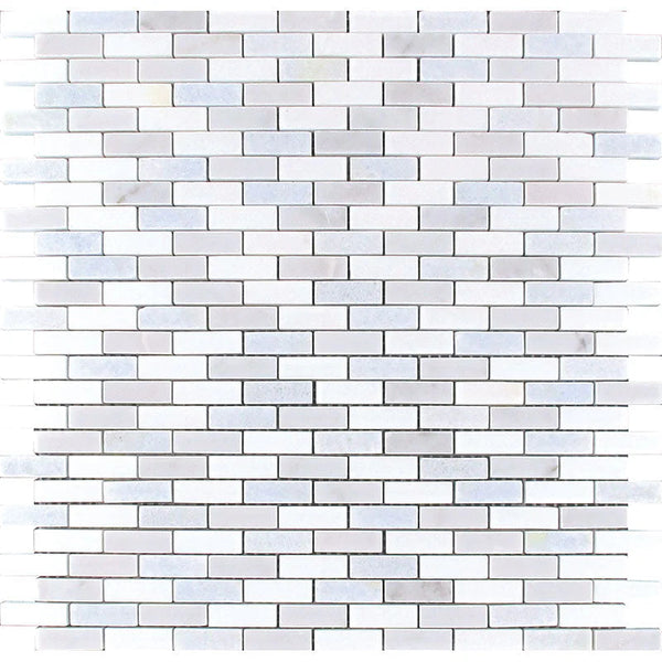 Mykonos Panagia Thassos/carrara/blue Celeste Mosaic Tile.