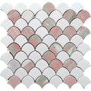 OSLO Thassos, Norway Rose Mosaic Tile - stoneandtiledepot.com