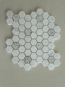Premium Dolomite marble and terrazzo hexagon mosaic tile for residential and commercial spaces