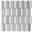 SAHARA TRIPOLI CRYSTAL SAND/Thassos white Mosaic Tile.