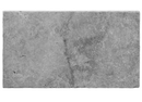 Silver travertine pool coping tiles in 12x24 inch tumbled paver style, 5cm thick, suitable for pool edges and outdoor paving.