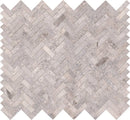Silver Travertine Herringbone Mosaics