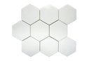 Thassos 4 inch hexagon polished white marble mosaic tile