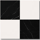 black and white marble checkerboard bathroom floor tile
