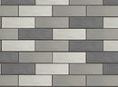 Silver Blend 2x6 Undulated Brick Porcelain Mosaic Tile - Onlinetileshop.com
