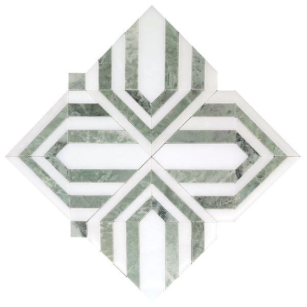 CELBRIDGE Mint Green, Paper Onyx Mix Mosaic Tile - stoneandtiledepot.com