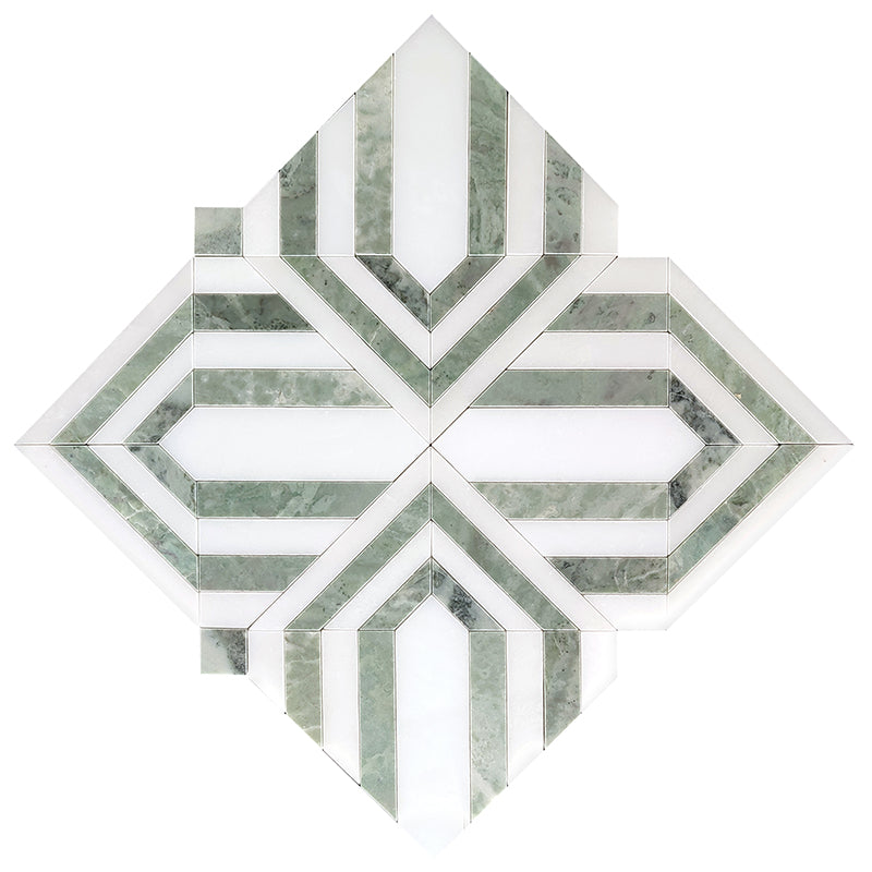 CELBRIDGE Mint Green, Paper Onyx Mix Mosaic Tile - stoneandtiledepot.com