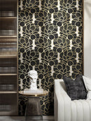 THEODORA Nero Marquina, Thassos White, Brass Mix Mosaic Tile - stoneandtiledepot.com