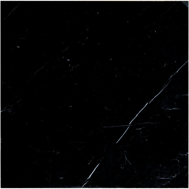 Nero Marquina Marble 12x12 Polished Tile.