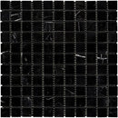 Nero Marquina Marble 1x1 Polished Mosaic Tile.