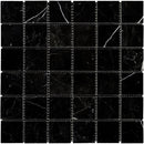 Nero Marquina Marble 2x2 Polished Mosaic Tile.