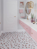 TROMSO Thassos, Norway Rose Mosaic Tile - stoneandtiledepot.com