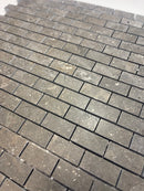 Nova Blue Mini Brick Limestone 1/2X1 Honed Mosaic Tile - Onlinetileshop.com