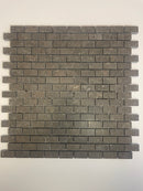 Nova Blue Mini Brick Limestone 1/2X1 Honed Mosaic Tile - Onlinetileshop.com