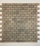 Nova Gray Limestone Mini Brick 1/2X1 Honed Mosaic Tile - Onlinetileshop.com