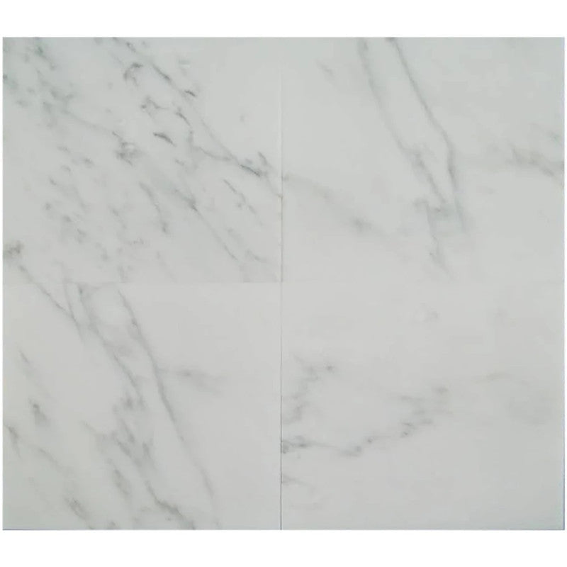 Asian Statuary (Oriental White) Marble 12x12 Polished Tile.