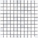 Asian Statuary (Oriental White) Marble 1x1 Polished Mosaic Tile.