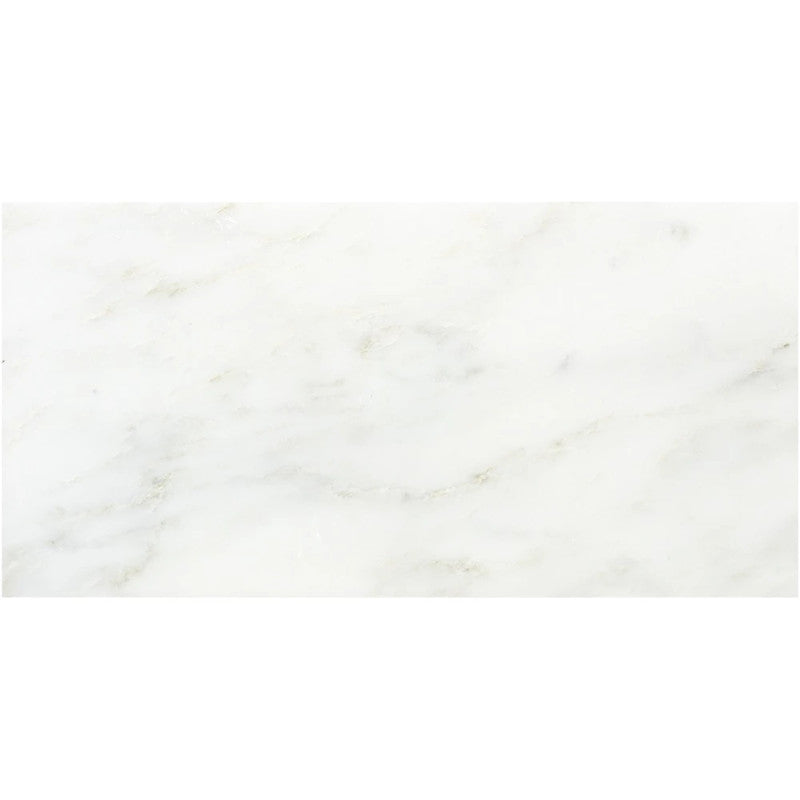Asian Statuary (Oriental White) Marble 12x24 Polished Tile.